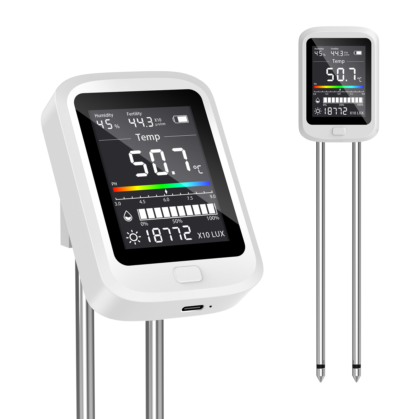 Plant Monitor - 6-in-1 Bodemvochtmeter, Hygrometer voor planten met