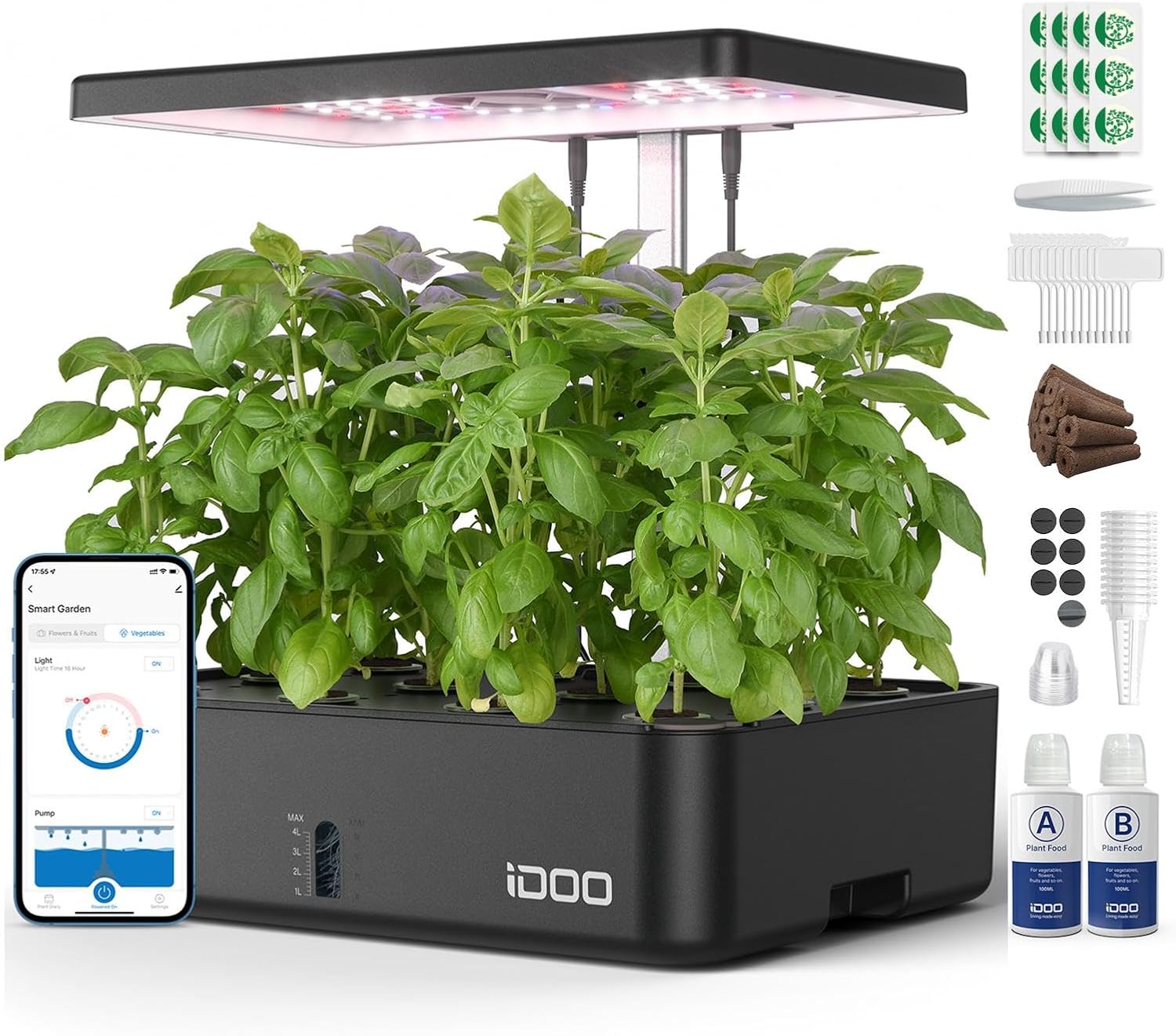 Indoor Garden Kit - 12 Pods WiFi Hydroponisch Kweeksysteem Indoor