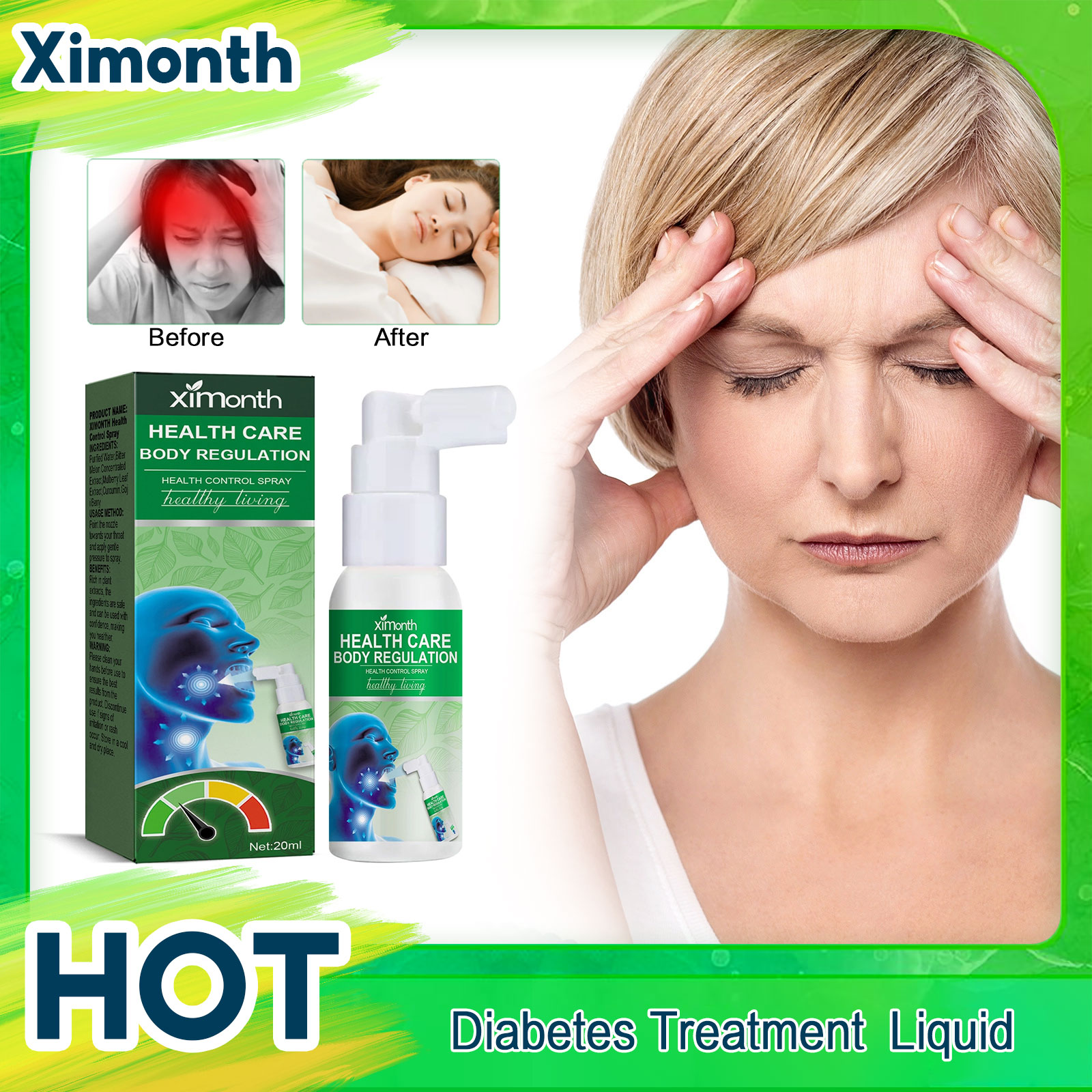 Plant Monitor - Diabetes Behandeling Spray Balans Bloedglucosespiegel Anti
