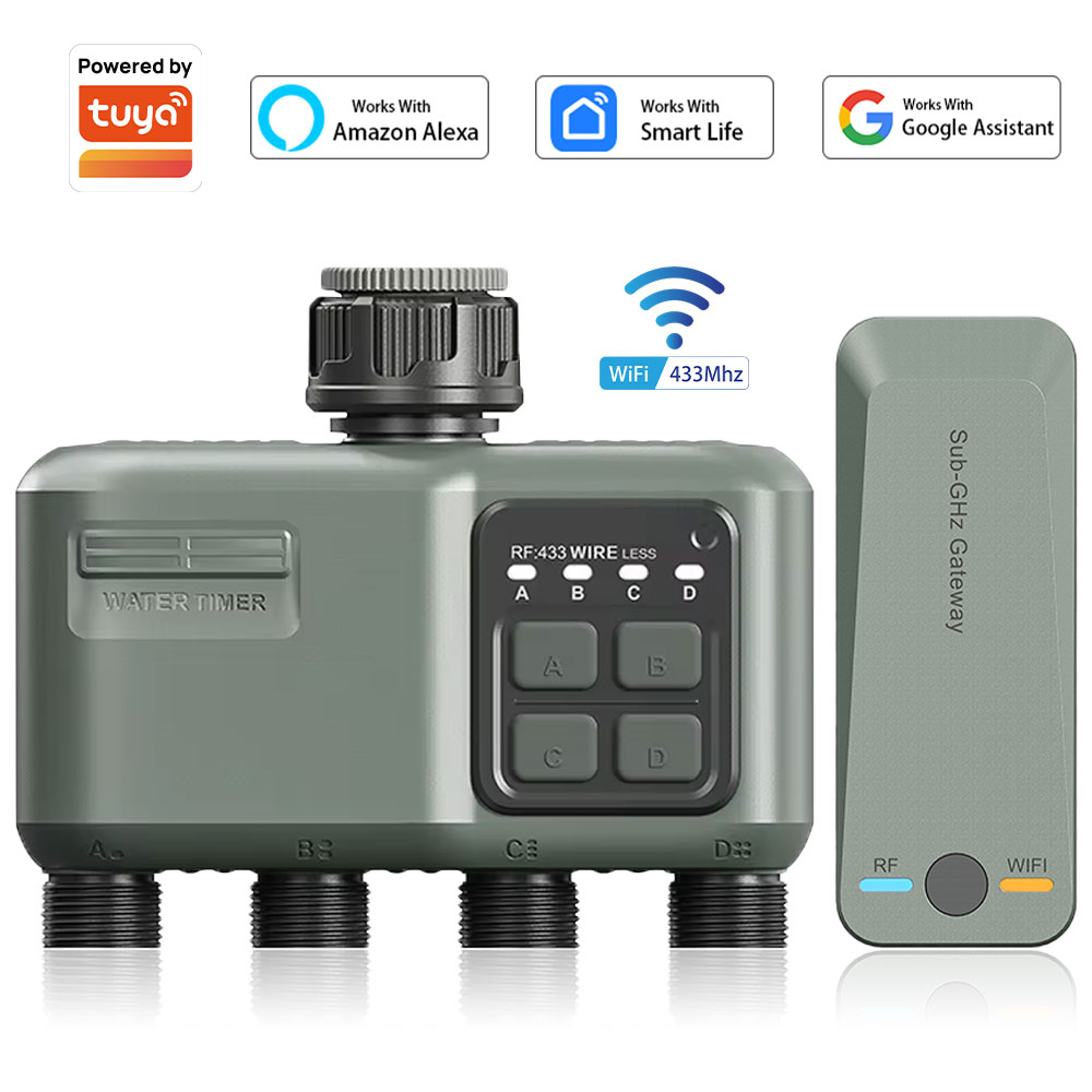 Garden Camera - 4-uitlaat programmeerbare watertimer voor tuinslang, met
