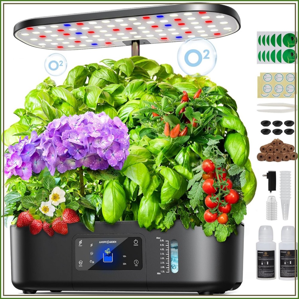 Hydroponic Grow Pod - 12-Pod Indoor Hydroponische Tuin met LCD